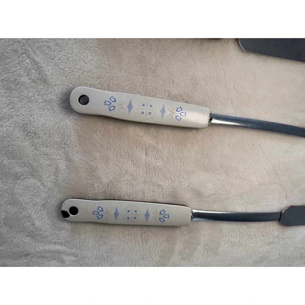 Vintage EKCO Kitchen Utensil Set 3pc Spatula M Spreader Dutch tulip